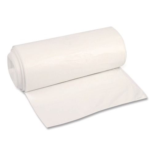 High-Density Trash Bags | Boardwalk Z8048MNKR01 40 in. x 48 in. 45 gal. 12 mic High-Density Can Liners - Natural (250/Carton) image number 0