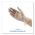 Janitorial Disposable & Single Use Gloves | Boardwalk BWK361SCT 3-3/5 mil Exam Vinyl Gloves - Small, Clear (1000/Carton) image number 8