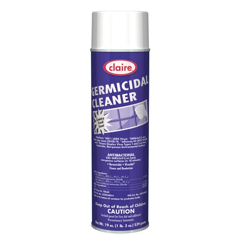Disinfecting & Cleaning Solutions | Claire CL876 19 oz. Aerosol Spray Germicidal Cleaner - Country Fresh Scent (1-Carton) image number 0