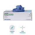 Food Service Disposable & Single Use Gloves | Boardwalk 380SBXA 380 Series 4 mil Thick 9.5 in. Long Powder-Free Disposable General-Purpose Nitrile Gloves - Small, Blue (100/Box) image number 4