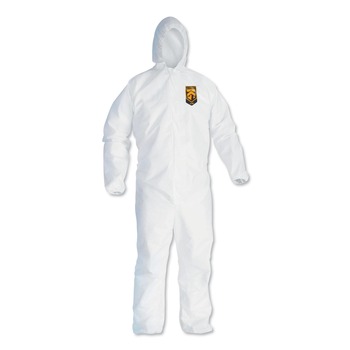 Ansell KCC 44325 A40 Elastic-Cuff and Ankles Coveralls - 2X Large, White (25/Carton)