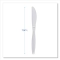 Disposable Knives | Boardwalk BWKKNIFEHWPPWH Heavyweight Polypropylene Cutlery Knife - White (1000/Carton) image number 4