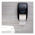 Toilet Tissue Dispensers | San Jamar R3590TBK 7.5 x 7 x 12.75 Duett Standard Oceans Bath Tissue Dispenser - Transparent Black Pearl image number 3