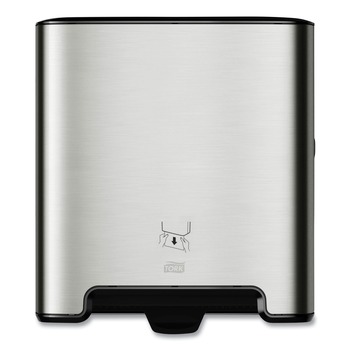 Tork 461002 Image Design Matic 13.58 in. x 8.07 in. x 15.75 in. Hand Towel Roll Dispenser - Stainless Steel (1/Carton)