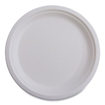 PLATES | Eco-Products EP-P016NFA Vanguard 6 in. diameter Renewable and Compostable Sugarcane Plates - White (1000/Carton)