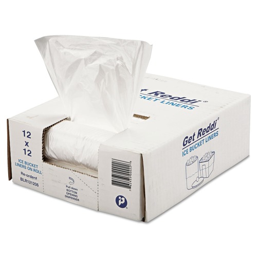Ice Bags | Inteplast Group BLR121206 3-Quart 0.24 mil. 12 in. x 12 in. Ice Bucket Liner Bags - Clear (1000/Carton) image number 0