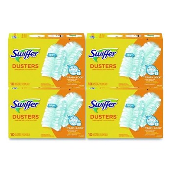 Swiffer 21459 Dusters Unscented Cleaner Refills - Light Blue (4/Carton)