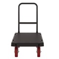 Carts & Trucks | Suncast Commercial PDPT2448 24.25 in. x 52.25 in. x 41 in. 1,600 lbs. Capacity Resin Platform Truck - Black image number 3