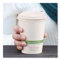 Cup Lids | World Centric CUL-FB-12-LF Paper Fiber Lids for Cups Fits 10 oz. to 20 oz. Hot Cups - Natural (1000/Carton) image number 5