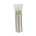 Cups | Dart RTP9RBARE Bare Eco-Forward 9 oz. RPET Cold Cups with ProPlanet Seal - Clear/Green/Orange (20/Carton) image number 3