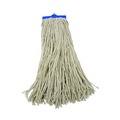 Mop Heads | Boardwalk BWK720C 20 oz. Economical Lie-Flat Cotton Fiber Mop Head - White (12/Carton) image number 1