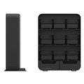 Condiment Organizers | Mind Reader TBORG-BLK 10.24 in. x 4.33 in. x 13.11 in. Baggy 9-Drawer Tea Bag and Accessory Holder - Black image number 2