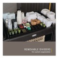 Carts | Rubbermaid Commercial 2124078 18.75 in. x 3.62 in. 11-Section Amenity Organizer for all Rubbermaid Commercial Full-Size and Compact Housekeeping Carts - Black image number 3