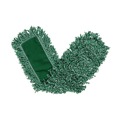 Mop Heads | Rubbermaid Commercial FGJ85700GR00 48 in. x 5 in. Microfiber Looped-End Dust Mop Heads - Green (12/Carton) image number 0