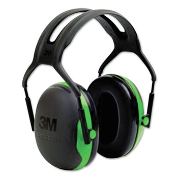 3M X1A PELTOR X Series 22 dB NRR Earmuffs - Black/Green
