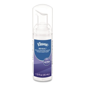 Kleenex 34604 1.5 oz. Pump Bottle Ultra Moisturizing Foam Hand Sanitizer - Unscented