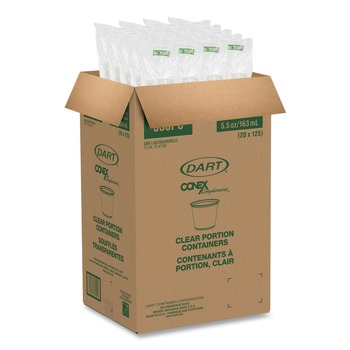 SOUFFLE AND PORTION CUPS | Dart 550PC 5.5 oz. Conex Complements Portion/Medicine Cups - Translucent (2500/Carton)