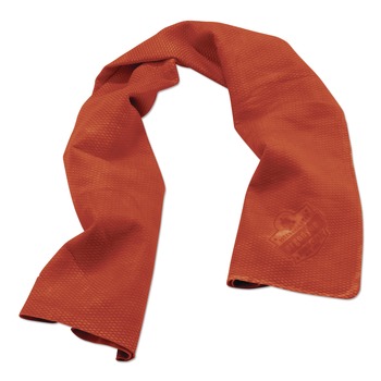 Ergodyne 12441 Chill-Its 6602 29.5 in. x 13 in. One Size Fits Most Evaporative PVA Cooling Towel - Orange