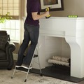 Step Stools & Ladders | Cosco 11308PBL1E 20.5 in. Working Height 22 in. Spread 200 lbs. Capacity 2-Step Big Step Folding Stool - Black/Gray image number 2
