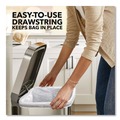 Drawstring & Kitchen Bags | Glad 22541 ForceFlex Kitchen Drawstring Trash Bags, Drawstring, 13 gal, Unscented, 23.47 x 25.38, White, 110 Bags/Box, 3 Boxes/Carton image number 5
