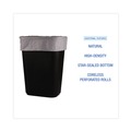 High-Density Trash Bags | Boardwalk Z4833RNKR01 16 Gallon 6 mic 24 in. x 33 in. Perforated Roll High-Density Can Liners - Natural (50 Bags/Roll, 20 Rolls/Carton) image number 5