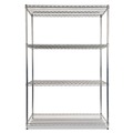 Racks & Shelving | Alera ALESW504824SR 48 in. x 24 in. x 72 in. NSF Certified Industrial Four-Shelf Wire Shelving Kit - Silver image number 1