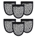Safety Mats | Boardwalk BWKUMBW 17.5 x 20 Slip-Resistant Disposable Urinal Floor Mat 2.0 - Black/White (6/Carton) image number 0