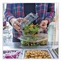 Food Containers & Lids | World Centric KL-CS-8N 8.3 in. x 8.6 in. x 3.1 in. 46 oz. PLA Plastic Hinged Clamshells - Clear (300/Carton) image number 6