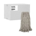 Mop Heads | Boardwalk BWK220CCT 20 oz. Premium Cut-End Cotton Wet Mop Heads - White (12/Carton) image number 2