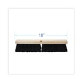Brooms | Boardwalk BWK20618 3 in. Medium Weight Polypropylene Bristles 18 in. Brush Floor Brush Head - Black image number 1