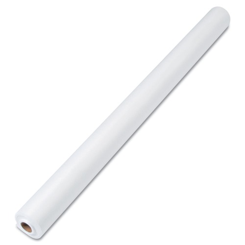 Table Covers & Skirts | Tablemate LS4050WH 40 in. x 50 ft. Cut-To-Fit Linen-Soft Non-Woven Polyester Banquet Roll - White image number 0