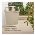 Outdoor Waste Receptacles | Rubbermaid Commercial FG917388BEIG Ranger 45-Gallon Fire-Safe Structural Foam Open-Style Container - Beige image number 2