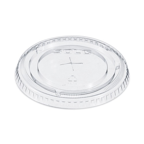 Cup Lids | Dart 662TS Straw-Slot Lids for 9 - 20 oz. Cold Cups - Clear (100/Pack) image number 0
