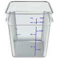 Food Storage Containers & Lids | Carlisle 1195507 11.13 in. x 11.13 in. x 12.58 in. 18 qt. Squares Polycarbonate Food Storage Container - Clear image number 1