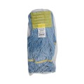 Mop Heads | Boardwalk BWK501BL 5 in. Headband Super Loop Wet Mop Head - Small, Blue (12/Carton) image number 1