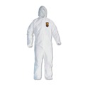 Hand Sanitizing Wipes | Ansell 49114 A20 Elastic-Back Cuff and Ankle Hooded Coveralls with Zip - Extra Large, White (24/Carton) image number 0