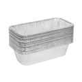 Steam Table Parts | Pactiv Corp. Y6062XH 5.9 in. x 8.04 in. 1/3 in. Size Aluminum Steam Table Pan - (200/Carton) image number 1