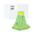 Mop Heads | Boardwalk BWK1200LCT EcoMop Recycled Fiber Looped-End Mop Heads - Large, Green (12/Carton) image number 0