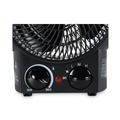 Facility Heaters | Alera ALEHEFF10B 1500 Watts 8.25 in. x 4.37 in. x 9.5 in. Heater Fan - Black image number 2