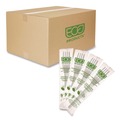 Disposable Forks | Eco-Products EP-S017-W Individually Wrapped Plantware CPLA Cutlery Fork - White (1000/Carton) image number 0