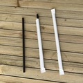 Straws/Stems/Sticks | Boardwalk BWKPPRSTRWBLIW 7.75 in. Wrapped Jumbo Paper Straws - Black (1280/Carton) image number 4