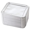 Steam Table Parts | Handi-Foil 204930 12.27 in. x 10.44 in. 30 Gauge Steam Pan Foil Lids Fits Half-Size Pan (100/Carton) image number 2