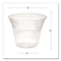Cups | Fabri-Kal 000000000009509100 9 oz Old Fashioned Greenware Cold Drink Cups - Clear (1000/Carton) image number 3