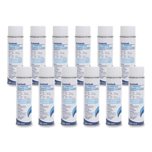 All Purpose Cleaners & Degreasers | Boardwalk 1041290 19 oz. Aerosol Spray All Purpose Foaming Cleanser with Ammonia (12/Carton) image number 0