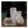 Cup Lids | Dart LK316FBR ProPlanet Seal Molded Fiber Lids for Paper Cups Fits 10 oz. to 24 oz. Hot Cups - Tan (1000/Carton) image number 4