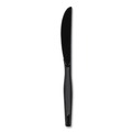 Disposable Knives | Dixie KH517 Heavyweight Knives Plastic Cutlery - Black (1000/Carton) image number 4