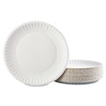 Plates | AJM Packaging Corporation AJM PP9GRAWH PACK 9 in. Diameter Paper Plates - White (100/Pack) image number 1
