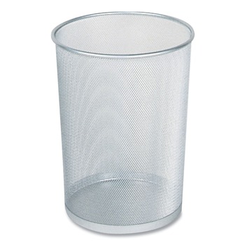 Rubbermaid Commercial FGWMB20SLV 5 Gallon Steel Mesh Wastebasket - Silver