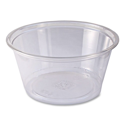 Food Storage Containers & Lids | Pactiv Evergreen 9501008 Recycleware 3.6 in. x 2.6 in. x 1.8 in. 5 oz Plastic Deli Containers - Clear (1000/Carton) image number 0