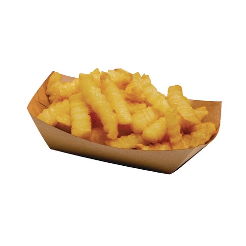 Food Containers & Lids | Bagcraft 300696 1 lb Capacity ToGo EcoCraft Paper Food Tray - Natural (1000/Carton) image number 0